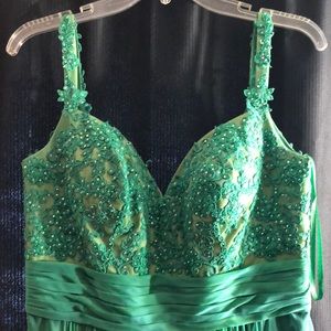 La Femme Full Length Prom Dress